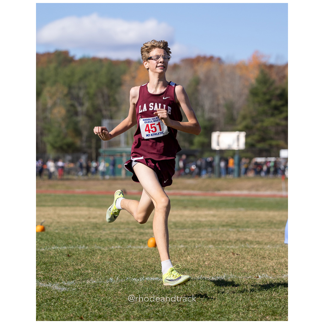 Jackson Lewis, La Salle, at 2024 RIIL Cross Country Class Championships at Ponaganset High School, North Scituate, Rhode Island on October 26, 2024 title=