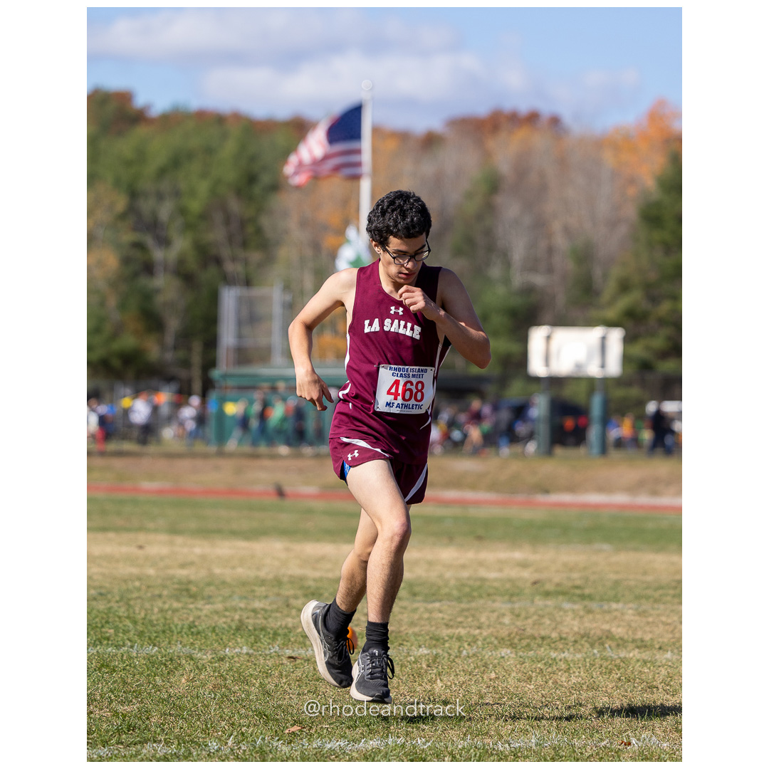 Cooper Wilson, La Salle, at 2024 RIIL Cross Country Class Championships at Ponaganset High School, North Scituate, Rhode Island on October 26, 2024 title=