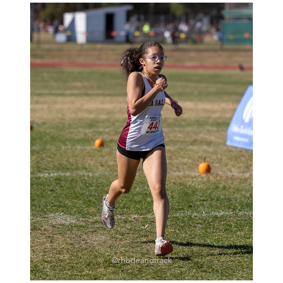 Karla Vargas, La Salle, at 2024 RIIL Cross Country Class Championships at Ponaganset High School, North Scituate, Rhode Island on October 26, 2024 title=