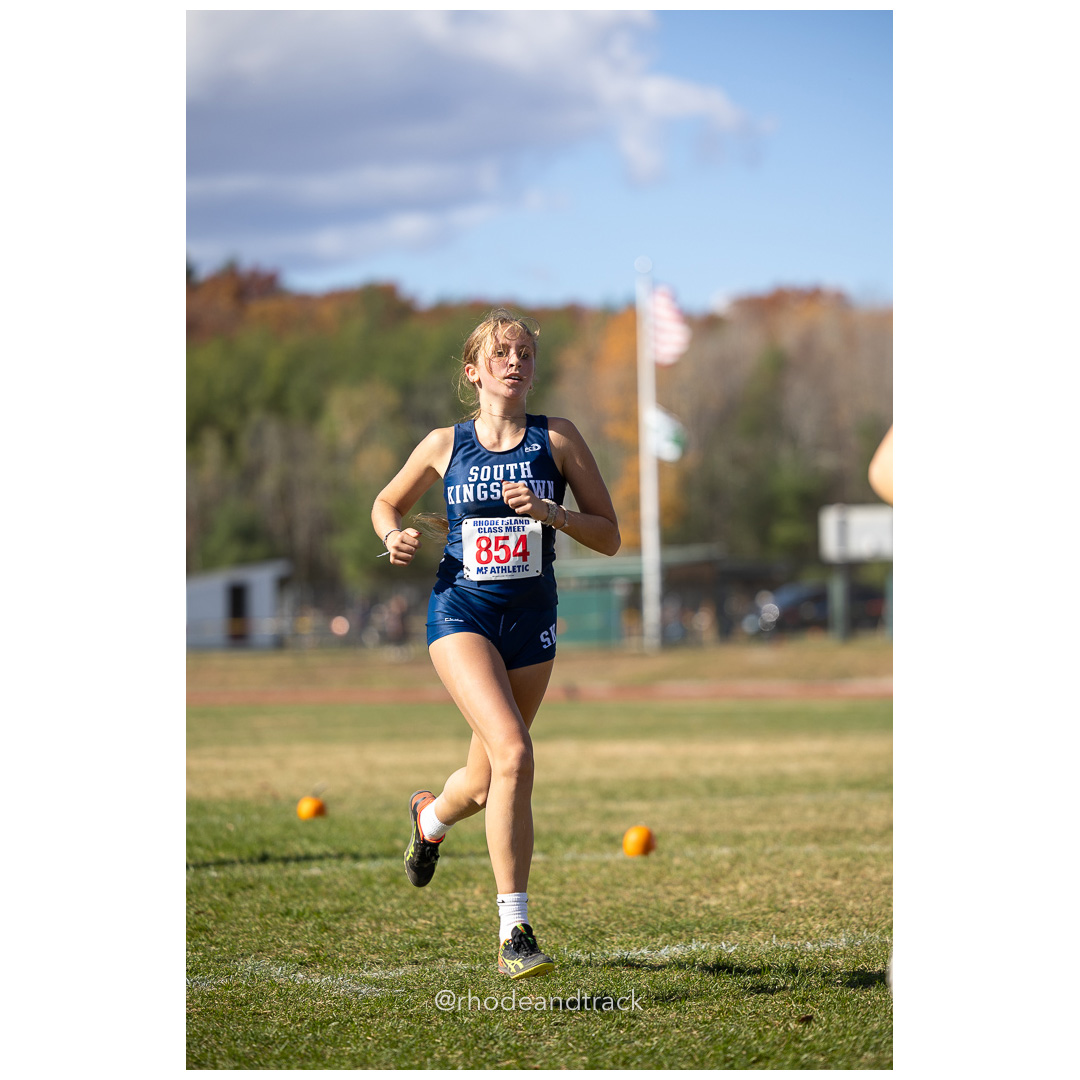 Kara Donigan, South Kingstown, at 2024 RIIL Cross Country Class Championships at Ponaganset High School, North Scituate, Rhode Island on October 26, 2024 title=