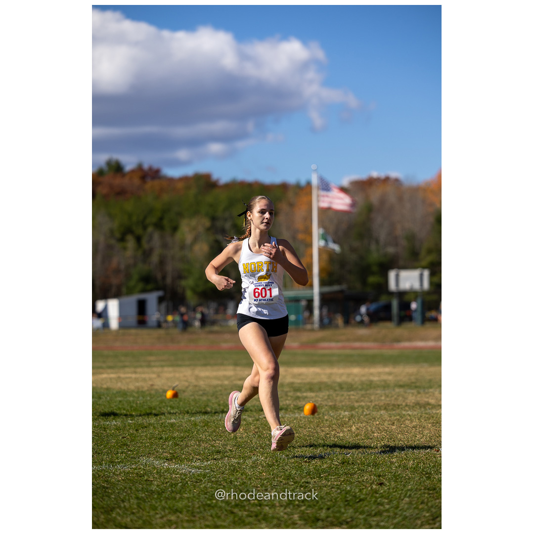 Ashley Young, North Kingstown, at 2024 RIIL Cross Country Class Championships at Ponaganset High School, North Scituate, Rhode Island on October 26, 2024 title=