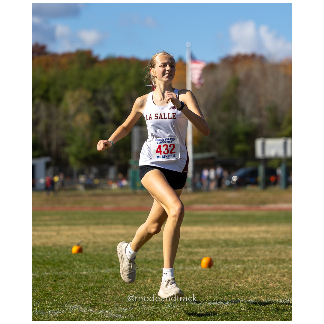 Jillian Lewis, La Salle, at 2024 RIIL Cross Country Class Championships at Ponaganset High School, North Scituate, Rhode Island on October 26, 2024 title=