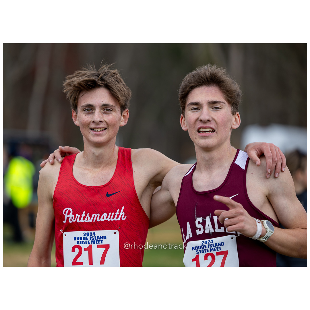 Sean Gray, Portsmouth, GR 11, Marshall Vernon, La Salle, GR 11 - 2024 RIIL Cross Country RI State Championship at Ponaganset High School, North Scituate, Rhode Island on November 2, 2024 File: ./dir-boys/241102-241102-2024-RI-Cross-Country-State-Championsips-Ponaganset-182-062A2622.jpg Sean Gray, Portsmouth, GR 11, Marshall Vernon, La Salle, GR 11 - 2024 RIIL Cross Country RI State Championship at Ponaganset High School, N…