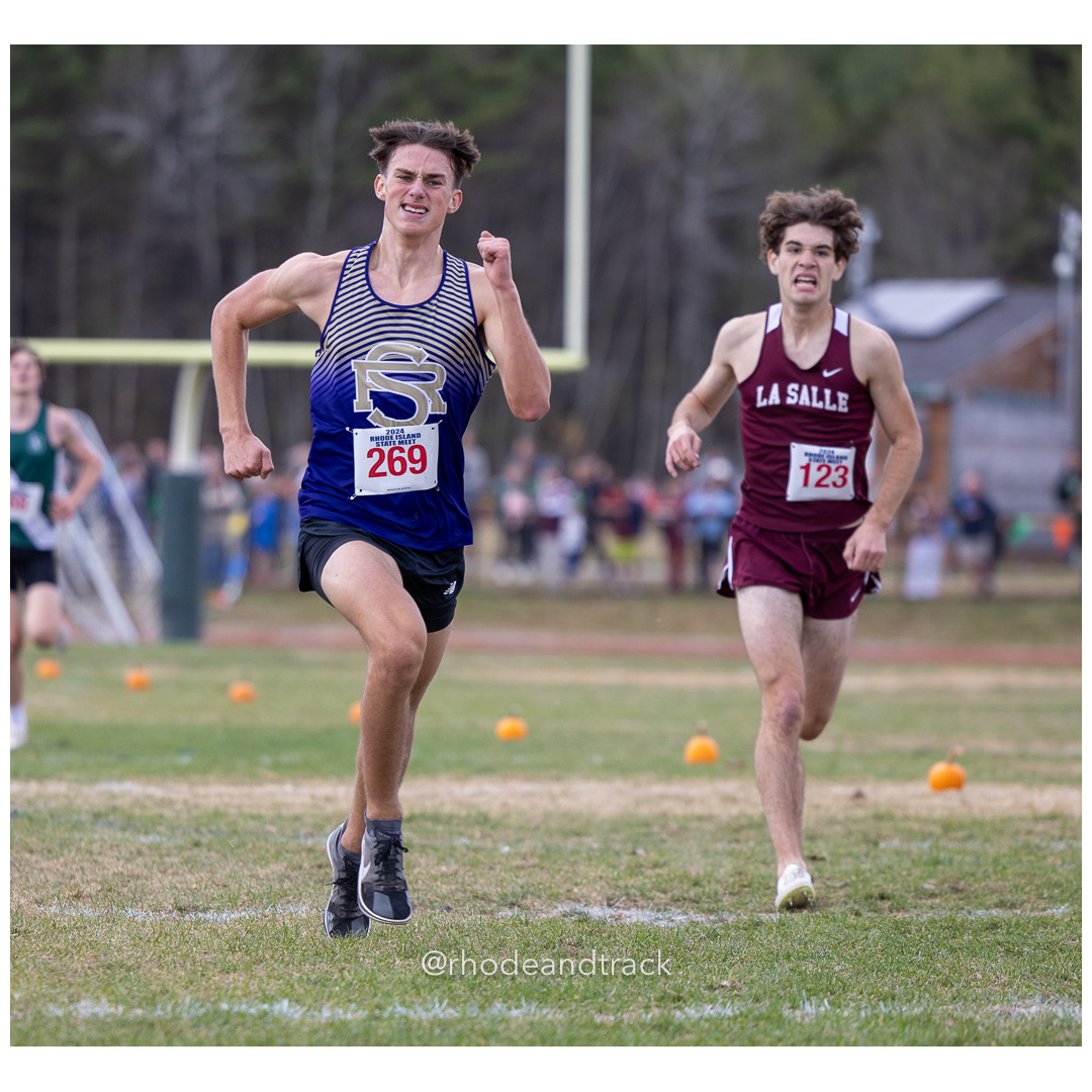 Alex Ramos, St. Raphael Academy, GR 12 - Seamus O'Brien, La Salle, GR 12 - 2024 RIIL Cross Country RI State Championship at Ponaganset High School, North Scituate, Rhode Island on November 2, 2024 File: ./dir-boys/241102-241102-2024-RI-Cross-Country-State-Championsips-Ponaganset-213-062A3215.jpg Alex Ramos, St. Raphael Academy, GR 12 - Seamus O'Brien, La Salle, GR 12 - 2024 RIIL Cross Country RI State Championship at Ponaganset High…