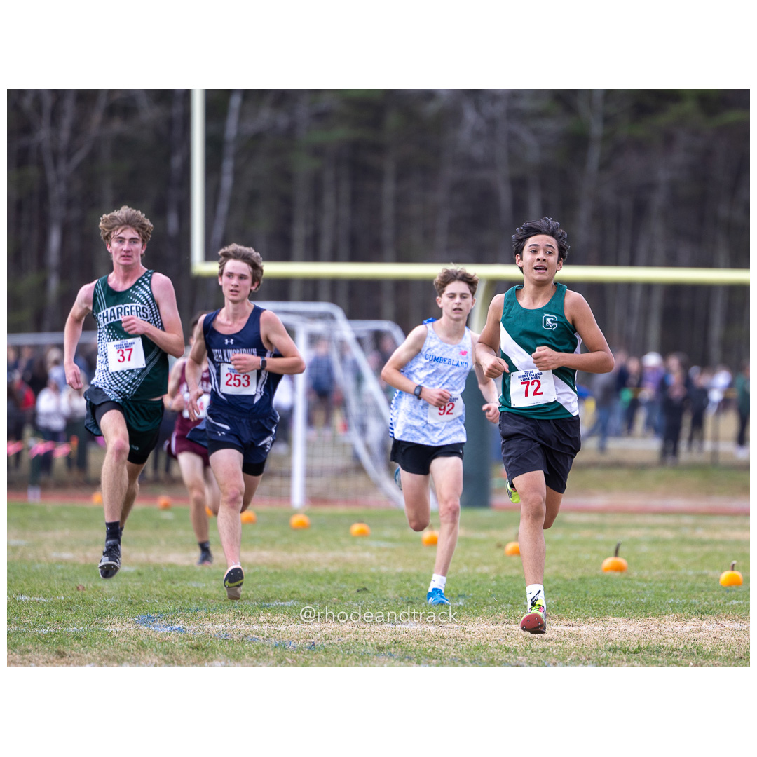 Charles Allenson, Chariho, GR 12 - Colin Graf, South Kingstown, GR 10 - Ethan Libby, Cumberland, GR 10 - Levi Soch, Cranston East, GR 10 - 2024 RIIL Cross Country RI State Championship at Ponaganset High School, North Scituate, Rhode Island on November 2, 2024 File: ./dir-boys/241102-241102-2024-RI-Cross-Country-State-Championsips-Ponaganset-262-062A3969.jpg Charles Allenson, Chariho, GR 12 - Colin Graf, South Kingstown, GR 10 - Ethan Libby, Cumberland, GR 10 - Levi Soch, Cranston East, GR 10 -…