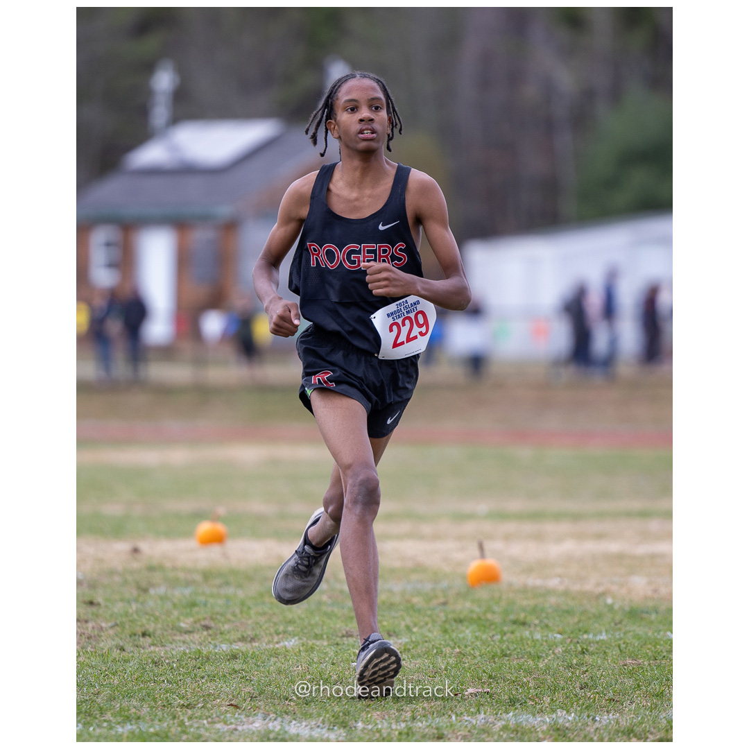 Jaden King, Rogers, GR 9 - 2024 RIIL Cross Country RI State Championship at Ponaganset High School, North Scituate, Rhode Island on November 2, 2024 File: ./dir-boys/241102-241102-2024-RI-Cross-Country-State-Championsips-Ponaganset-282-062A4261.jpg Jaden King, Rogers, GR 9 - 2024 RIIL Cross Country RI State Championship at Ponaganset High School, North Scituate, Rhode Island on Novembe…