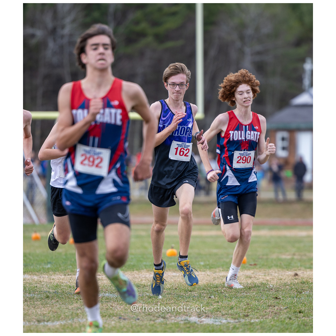 Tim Spooner, Portsmouth, GR 11 - Gavin Stegall, Mount Hope, GR 11 - Jake Andersen, Toll Gate, GR 11 - 2024 RIIL Cross Country RI State Championship at Ponaganset High School, North Scituate, Rhode Island on November 2, 2024 File: ./dir-boys/241102-241102-2024-RI-Cross-Country-State-Championsips-Ponaganset-286-062A4317.jpg Tim Spooner, Portsmouth, GR 11 - Gavin Stegall, Mount Hope, GR 11 - Jake Andersen, Toll Gate, GR 11 - 2024 RIIL Cross Country RI State Cham…