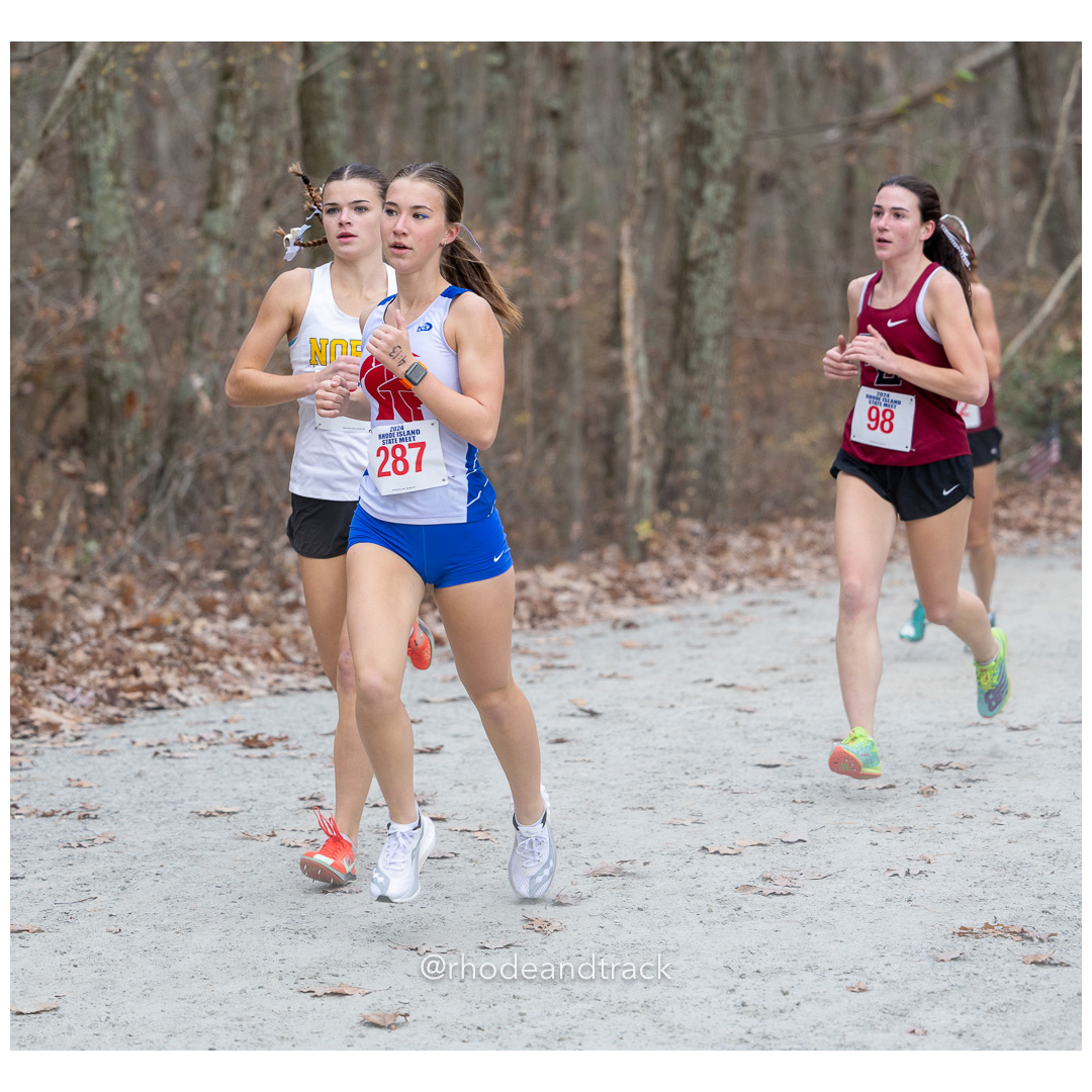 Anna O'Donnell, Toll Gate High School, GR 10 - Emily Clarke, East Greenwich High School, GR 12 - 2024 RIIL Cross Country RI State Championship at Ponaganset High School, North Scituate, Rhode Island on November 2, 2024 File: ./dir-girls/241102-241102-2024-RI-Cross-Country-State-Championsips-Ponaganset-367-062A5053.jpg Anna O'Donnell, Toll Gate High School, GR 10 - Emily Clarke, East Greenwich High School, GR 12 - 2024 RIIL Cross Country RI State Champions…