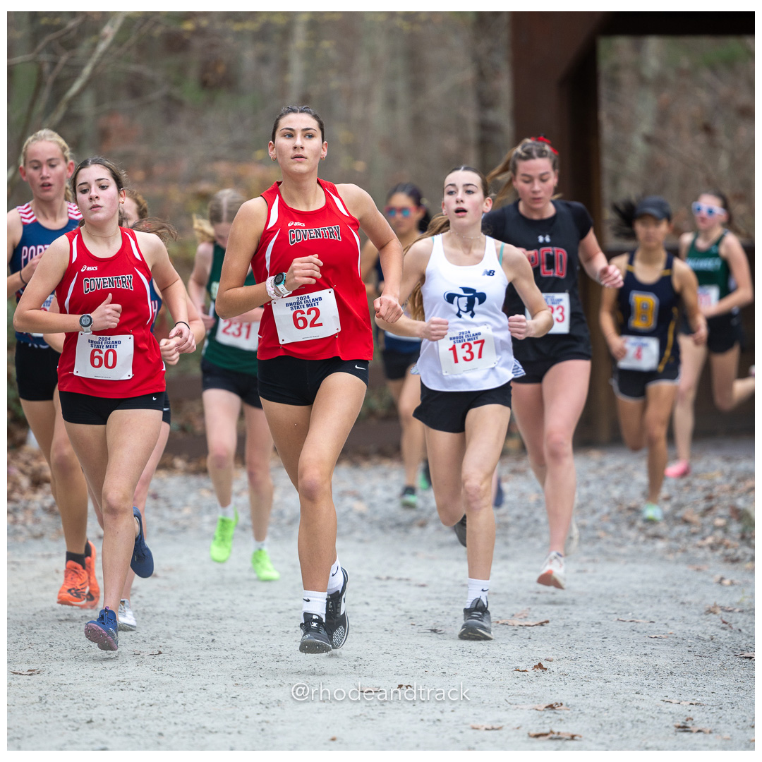 Leah Brosseau, Coventry High School, GR 9 - Marlee Salvo, Coventry High School, GR 9 - Sadie Dougherty, Moses Brown School, GR 9 - 2024 RIIL Cross Country RI State Championship at Ponaganset High School, North Scituate, Rhode Island on November 2, 2024 File: ./dir-girls/241102-241102-2024-RI-Cross-Country-State-Championsips-Ponaganset-387-062A5326.jpg Leah Brosseau, Coventry High School, GR 9 - Marlee Salvo, Coventry High School, GR 9 - Sadie Dougherty, Moses Brown School, GR 9 - 2024 RII…