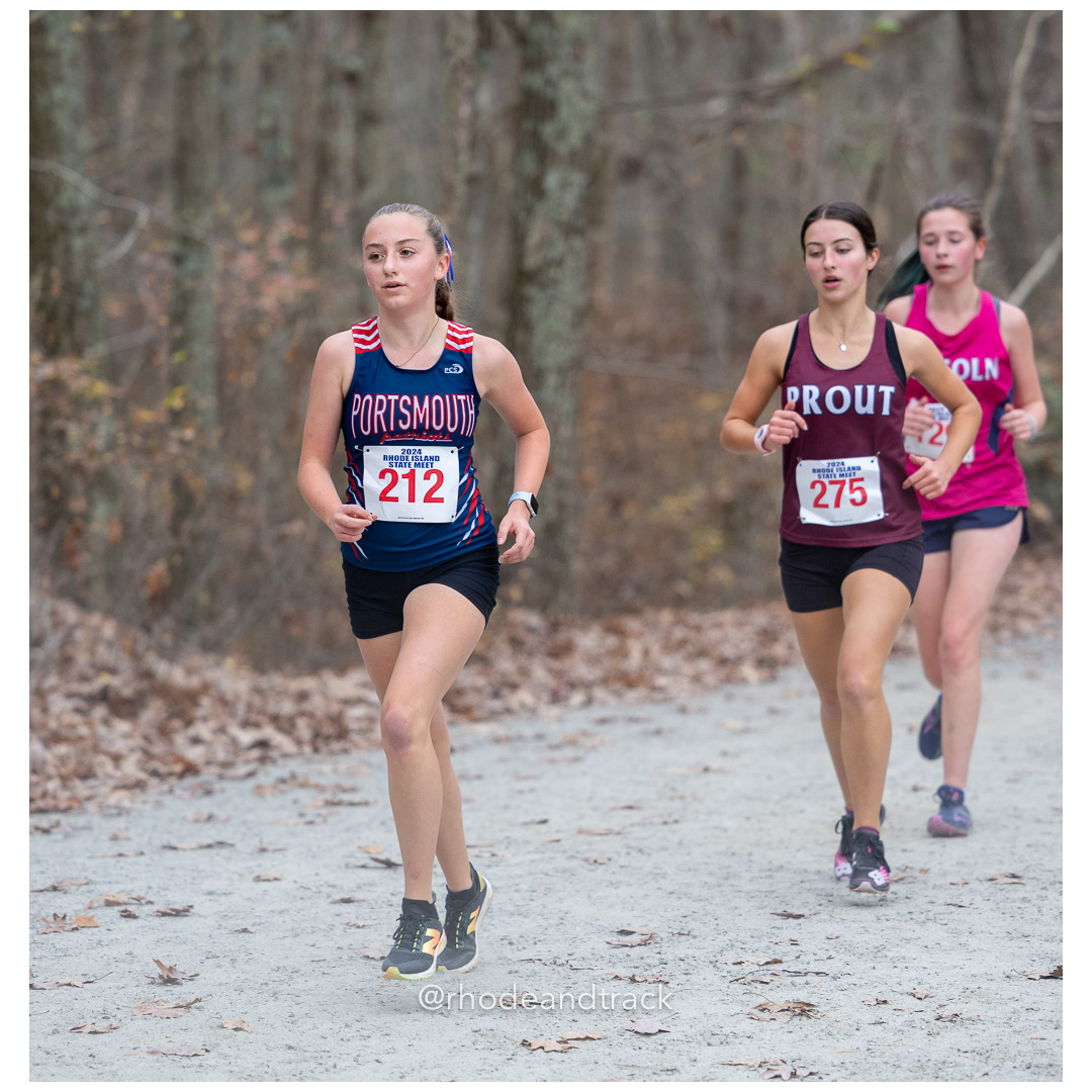 Sara Higgins, Portsmouth High School, GR 10 - Anna Jelinek, The Prout School, GR 9 - 2024 RIIL Cross Country RI State Championship at Ponaganset High School, North Scituate, Rhode Island on November 2, 2024 File: ./dir-girls/241102-241102-2024-RI-Cross-Country-State-Championsips-Ponaganset-402-062A5518.jpg Sara Higgins, Portsmouth High School, GR 10 - Anna Jelinek, The Prout School, GR 9 - 2024 RIIL Cross Country RI State Championship at Ponag…