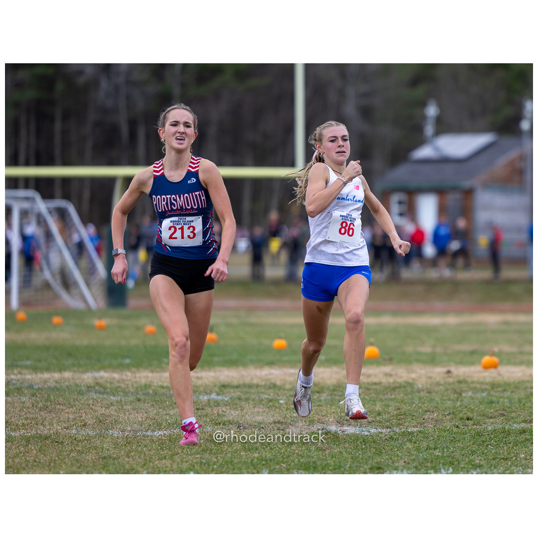 Allie Kaull, Portsmouth High School, GR 12 - Ceceila Ludwig, Cumberland High School, GR 9 - 2024 RIIL Cross Country RI State Championship at Ponaganset High School, North Scituate, Rhode Island on November 2, 2024 File: ./dir-girls/241102-241102-2024-RI-Cross-Country-State-Championsips-Ponaganset-429-062A5864.jpg Allie Kaull, Portsmouth High School, GR 12 - Ceceila Ludwig, Cumberland High School, GR 9 - 2024 RIIL Cross Country RI State Championship a…