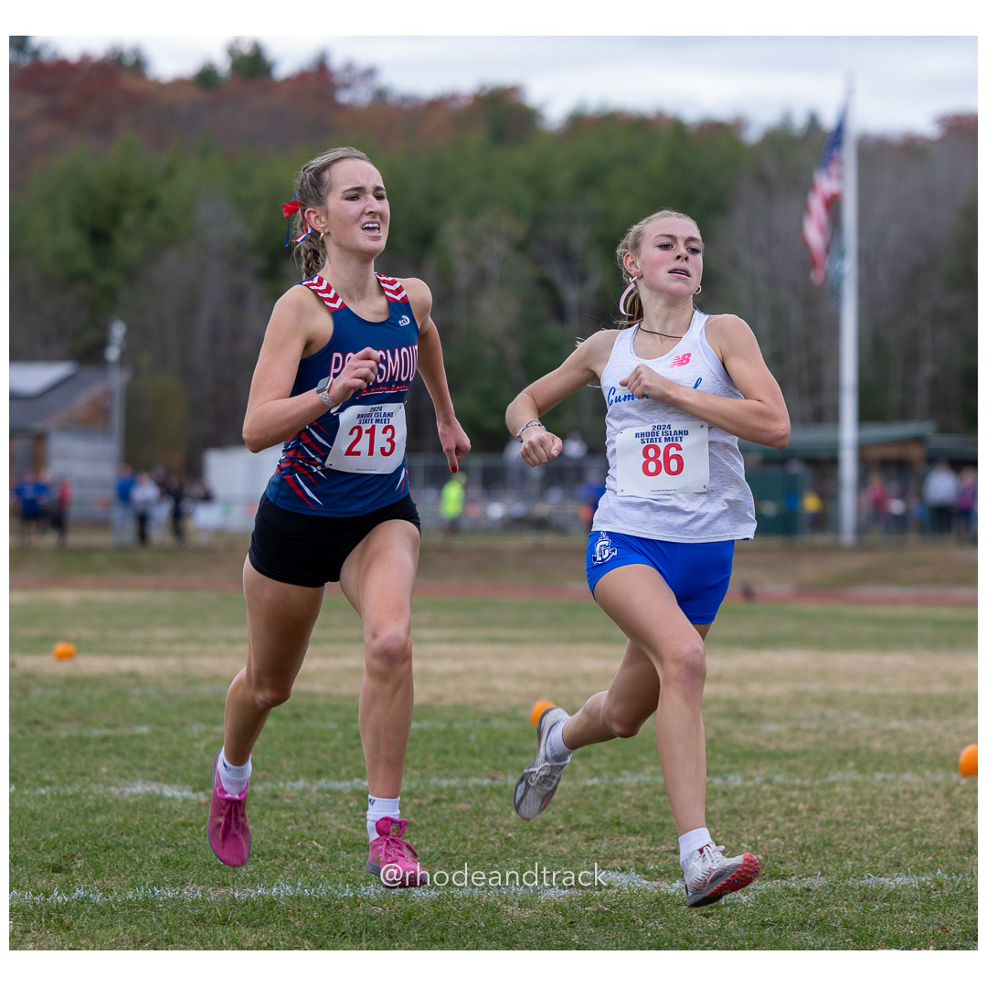 Allie Kaull, Portsmouth High School, GR 12 - Ceceila Ludwig, Cumberland High School, GR 9 - 2024 RIIL Cross Country RI State Championship at Ponaganset High School, North Scituate, Rhode Island on November 2, 2024 File: ./dir-girls/241102-241102-2024-RI-Cross-Country-State-Championsips-Ponaganset-430-062A5904.jpg Allie Kaull, Portsmouth High School, GR 12 - Ceceila Ludwig, Cumberland High School, GR 9 - 2024 RIIL Cross Country RI State Championship a…
