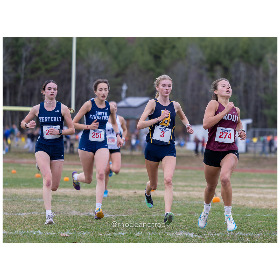 Maeve Kelly, Barrington High School, GR 11 - Mia Bottaro, The Prout School, GR 11 - 2024 RIIL Cross Country RI State Championship at Ponaganset High School, North Scituate, Rhode Island on November 2, 2024 File: ./dir-girls/241102-241102-2024-RI-Cross-Country-State-Championsips-Ponaganset-489-062A7300.jpg Maeve Kelly, Barrington High School, GR 11 - Mia Bottaro, The Prout School, GR 11 - 2024 RIIL Cross Country RI State Championship at Ponaga…