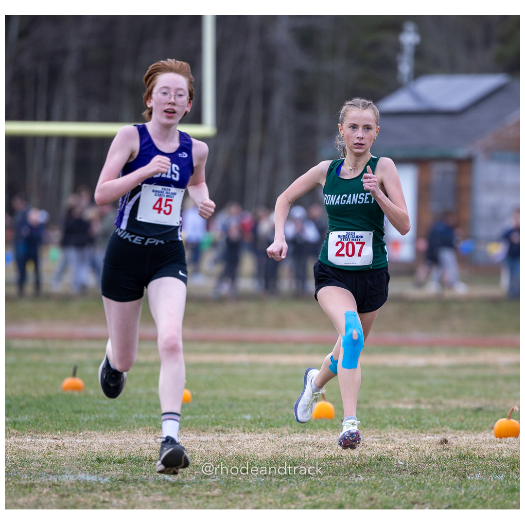 Kelsey Corrigan, Classical High School, GR 10 - Kylie Violette, Ponaganset High School, GR 9 - 2024 RIIL Cross Country RI State Championship at Ponaganset High School, North Scituate, Rhode Island on November 2, 2024 File: ./dir-girls/241102-241102-2024-RI-Cross-Country-State-Championsips-Ponaganset-513-062A7763.jpg Kelsey Corrigan, Classical High School, GR 10 - Kylie Violette, Ponaganset High School, GR 9 - 2024 RIIL Cross Country RI State Championshi…