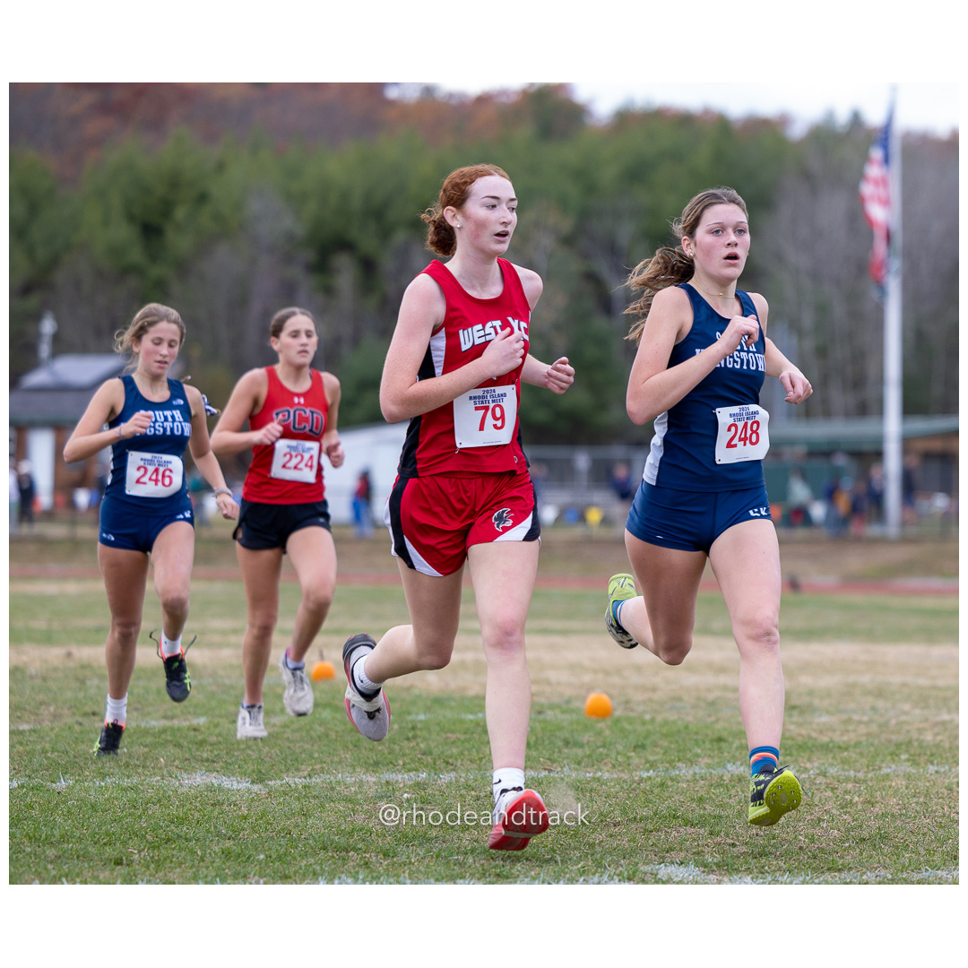 Bridget O'Donoghue, Cranston West High School, GR 12 - Maeve Maldonis, South Kingstown High School, GR 10 - 2024 RIIL Cross Country RI State Championship at Ponaganset High School, North Scituate, Rhode Island on November 2, 2024 File: ./dir-girls/241102-241102-2024-RI-Cross-Country-State-Championsips-Ponaganset-537-062A8212.jpg Bridget O'Donoghue, Cranston West High School, GR 12 - Maeve Maldonis, South Kingstown High School, GR 10 - 2024 RIIL Cross Country RI Stat…