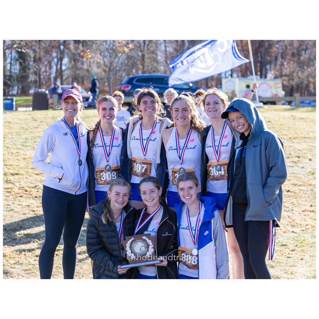 Cumberland XC TF, Team 2nd Place, 2024 New England Cross Country Championships at Wickham Park in Manchester CT on November 9, 2024 title=