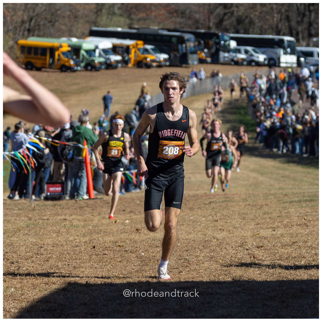 Magnus Manley, Ridgefield GR 12 at 2024 New England Cross Country Championships at Wickham Park in Manchester CT on November 9, 2024 title=