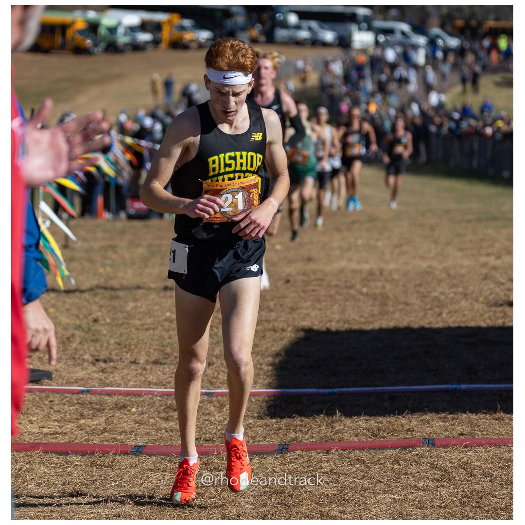 Matthew Giardina, Bishop Guertin GR 12 at 2024 New England Cross Country Championships at Wickham Park in Manchester CT on November 9, 2024 title=