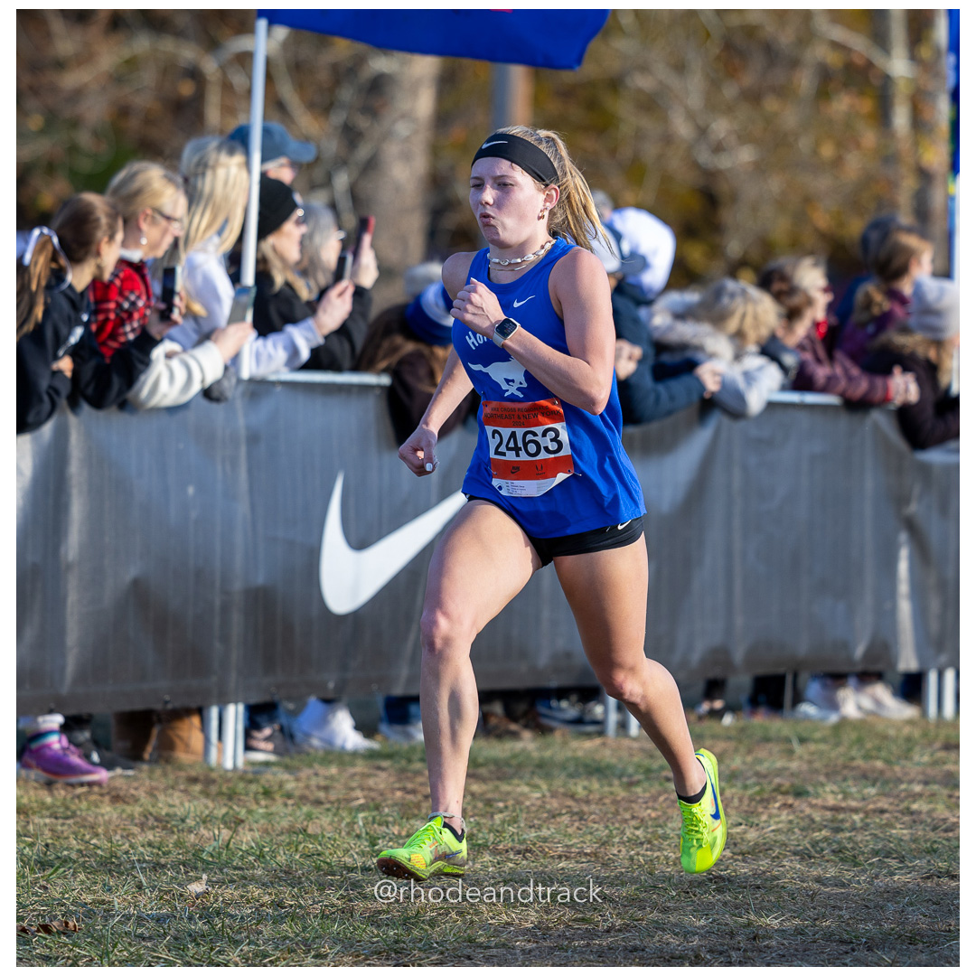 Grace Gutowski Horses on Hopkins [SO] at 2024 Nike Cross Regional New England and New York Championships at Bowdoin Park in Wappingers Fall…