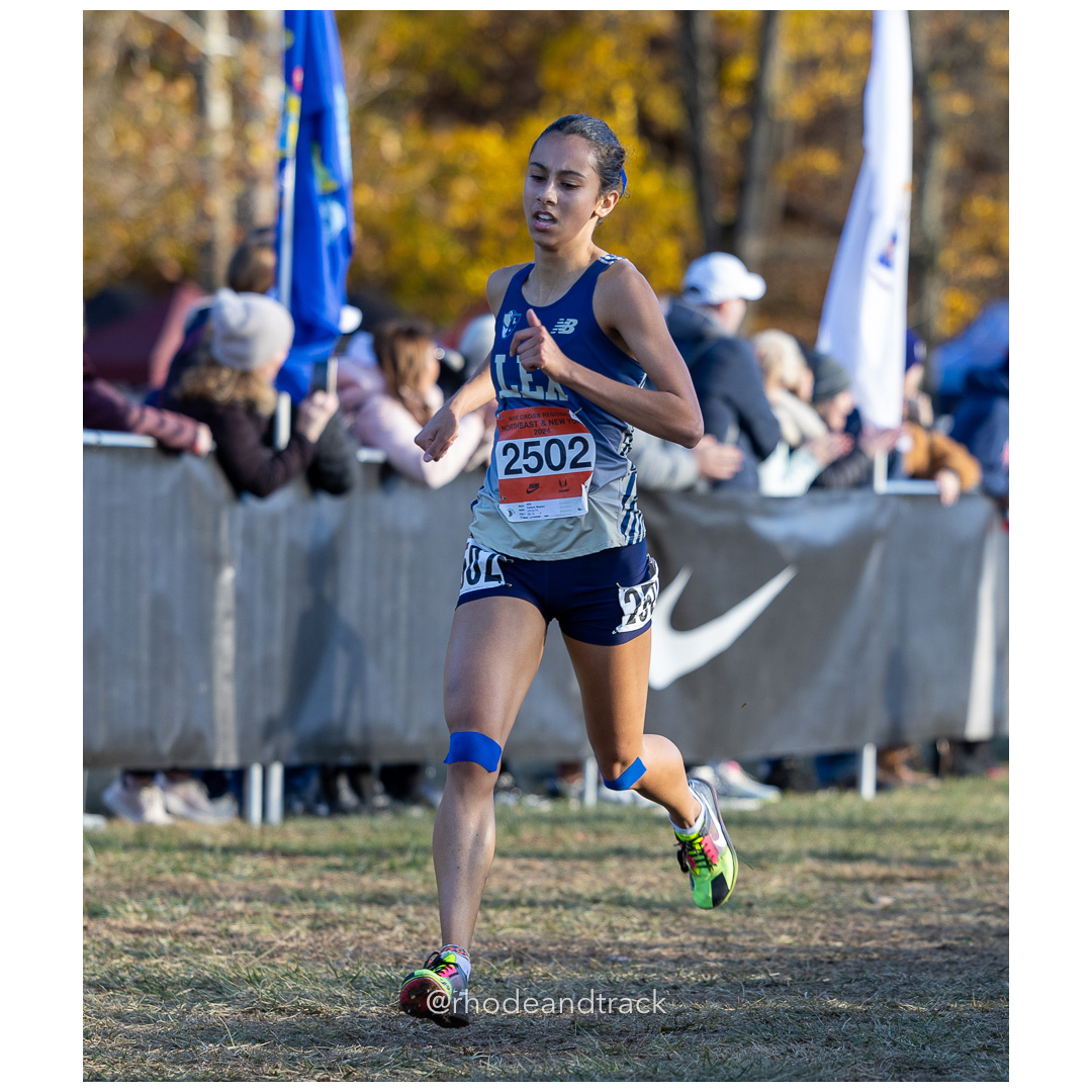 Meghan Caldera LEX ELITE [JR] at 2024 Nike Cross Regional New England and New York Championships at Bowdoin Park in Wappingers Falls, NY on…