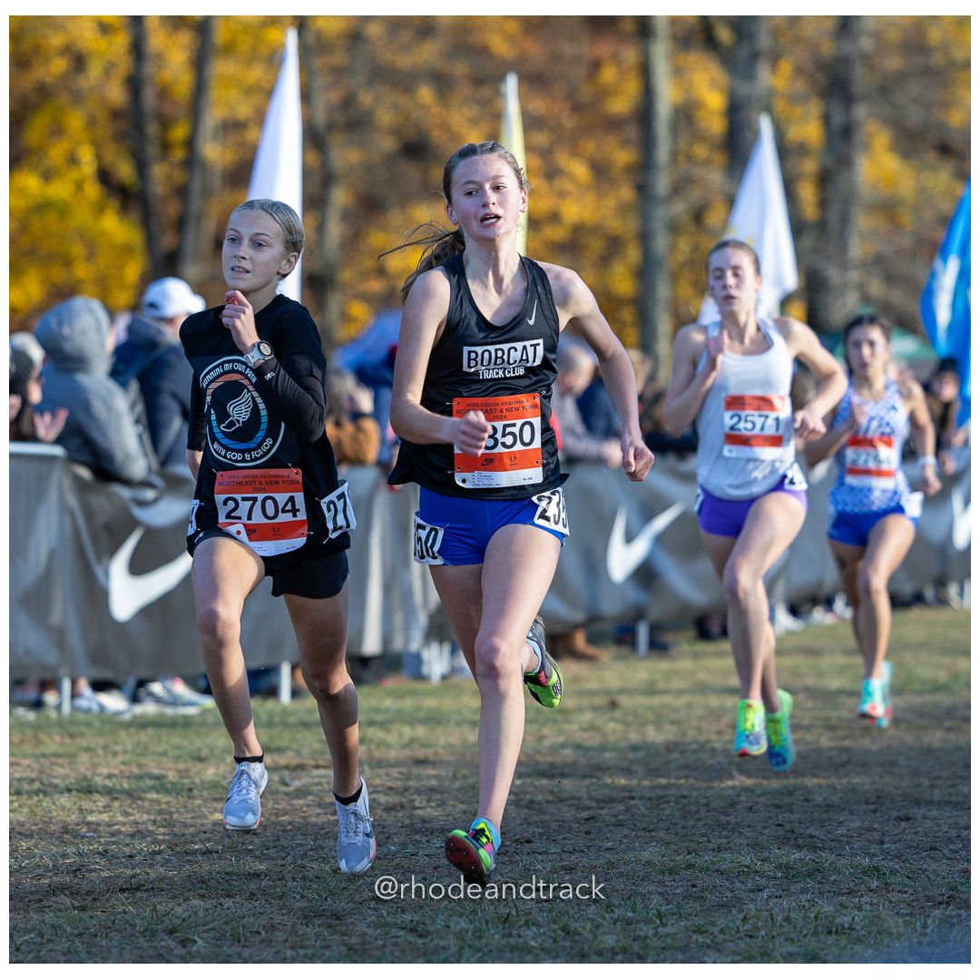 Lanee Berkhimer Unat-Berkhimer-Lanee [JR], Madelyn Cook Bobcat Track Club [SO] at 2024 Nike Cross Regional New England and New York Champio…