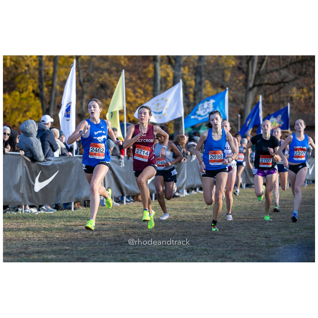 Peyton Blake Horses on Hopkins [FR], Julia Flanagan UNAT-Flanagan-Julia [JR] at 2024 Nike Cross Regional New England and New York Champions…