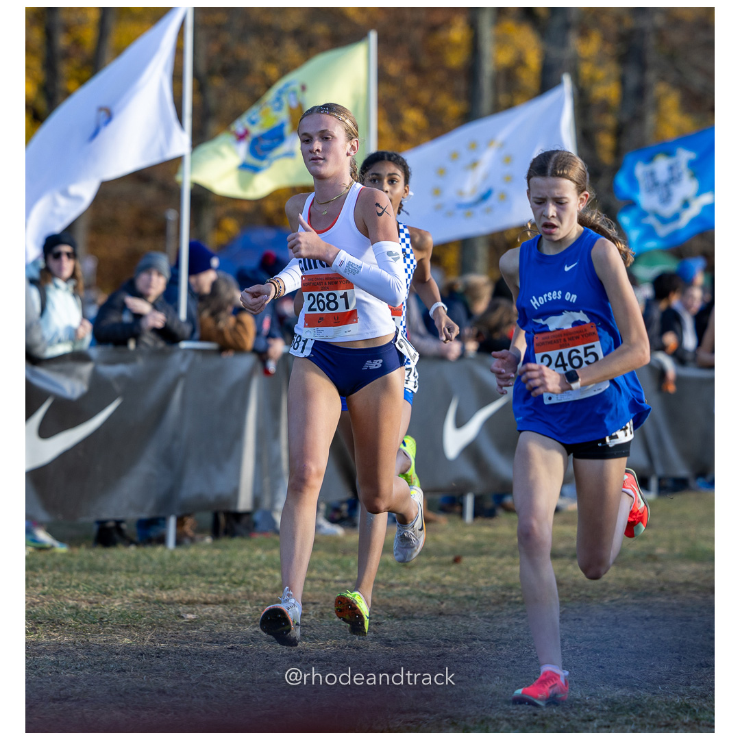 Abby Oglevee The Clifties [JR], Morgan Kuzma Horses on Hopkins [FR] at 2024 Nike Cross Regional New England and New York Championships at B…