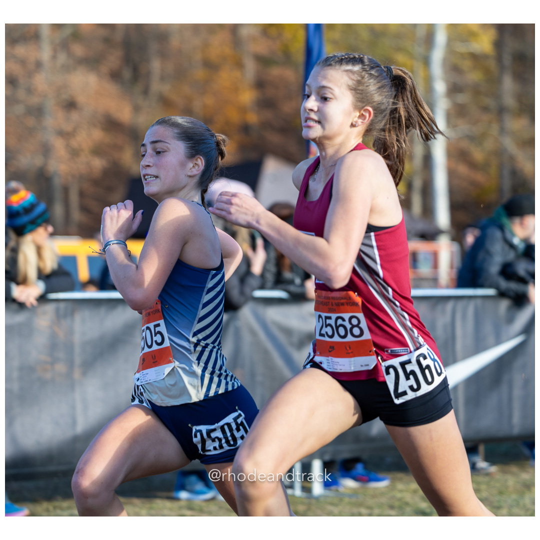 Thayer Dicerbo LEX ELITE [JR], Annika Nystedt Phillips Exeter Track Club [FR] at 2024 Nike Cross Regional New England and New York Champion…