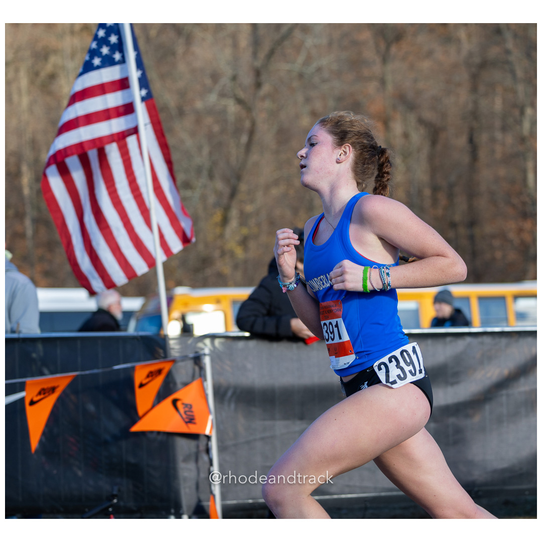 Emily Bourke Cumberland XCTF Club [SR] at 2024 Nike Cross Regional New England and New York Championships at Bowdoin Park in Wappingers Fal…