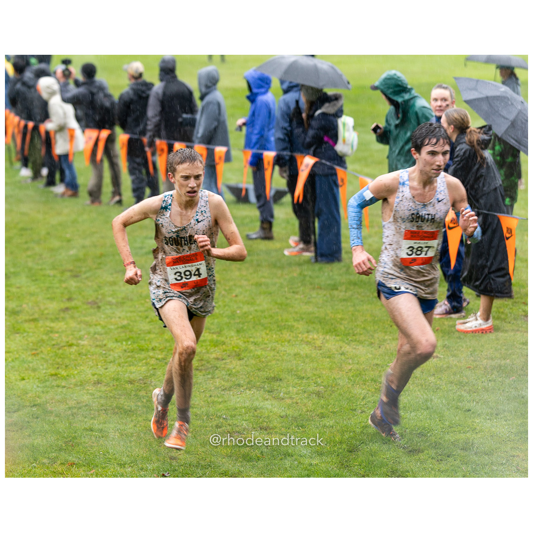 Paul VAN LANINGHAM Southeast-5 #394 • Yr: JR, Brady MULLEN South-3 #387 • Yr: SR - 2024 Nike Cross Country National Championships at Glendoveer Golf Club in Portland, Oregon on December 7, 2024 File: ./dir-boys/241207-nike-cross-nationals-nxn-portland-oregon-december-7-2024-217-296A4090.jpg Paul VAN LANINGHAM Southeast-5 #394 • Yr: JR, Brady MULLEN South-3 #387 • Yr: SR - 2024 Nike Cross Country National Championships at Glendo…