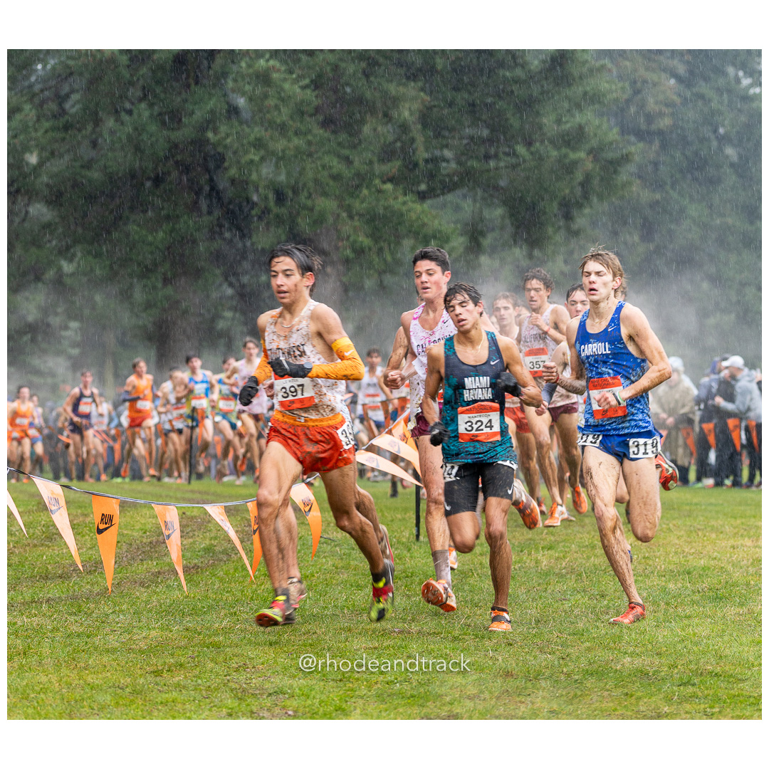 Aiden LE ROUX Southwest-3 #397 • Yr: JR, Marcelo MANTECON Miami Havana #324 • Yr: SO, Caden LEONARD Carroll #319 • Yr: JR - 2024 Nike Cross Country National Championships at Glendoveer Golf Club in Portland, Oregon on December 7, 2024 File: ./dir-boys/241207-nike-cross-nationals-nxn-portland-oregon-december-7-2024-74-296A1802.jpg Aiden LE ROUX Southwest-3 #397 • Yr: JR, Marcelo MANTECON Miami Havana #324 • Yr: SO, Caden LEONARD Carroll #319 • Yr: JR - 2024 Nike Cross…