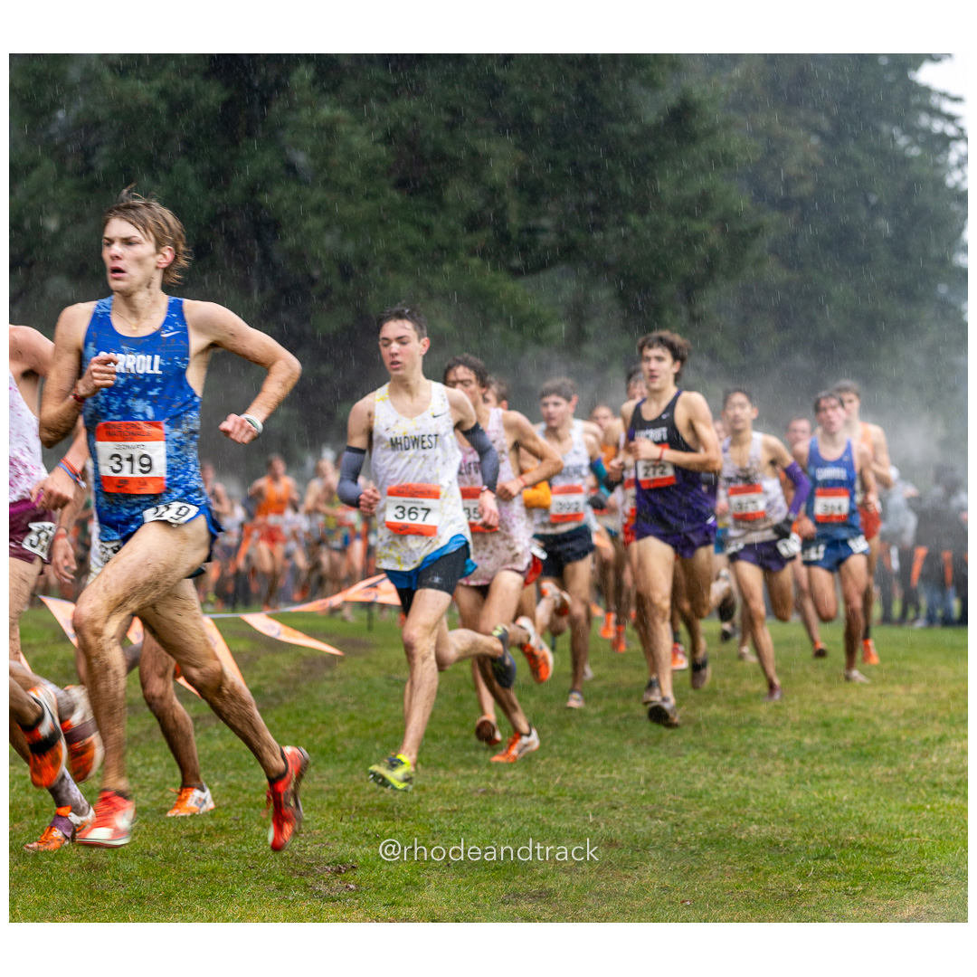 Caden LEONARD Carroll #319 • Yr: JR, TJ HANSEN Midwest-3 #367 • Yr: SR - 2024 Nike Cross Country National Championships at Glendoveer Golf Club in Portland, Oregon on December 7, 2024 File: ./dir-boys/241207-nike-cross-nationals-nxn-portland-oregon-december-7-2024-77-296A1820.jpg Caden LEONARD Carroll #319 • Yr: JR, TJ HANSEN Midwest-3 #367 • Yr: SR - 2024 Nike Cross Country National Championships at Glendoveer Golf…