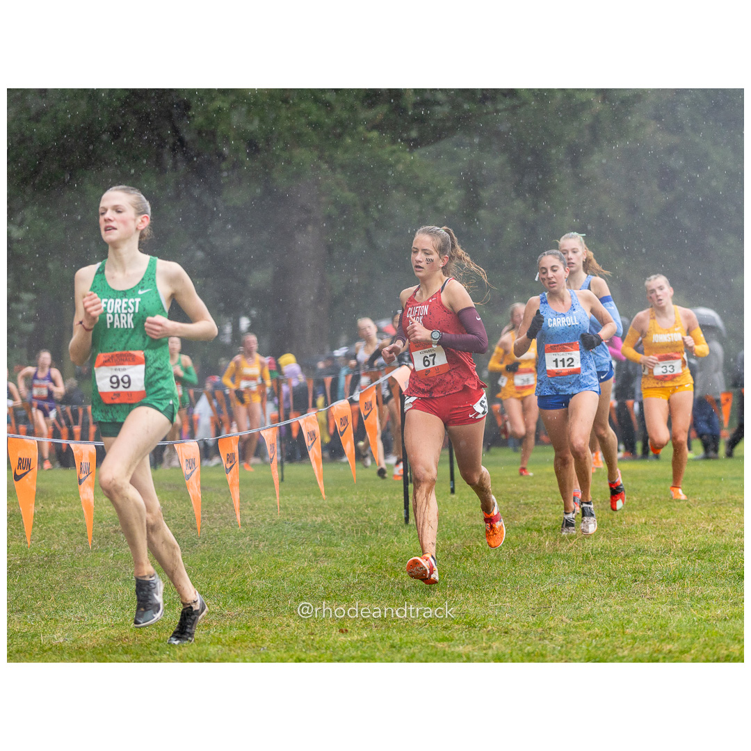 Sam REID Forest Park #99 • Yr: SR, Fiona KLINGBEIL Clifton Park #67 • Yr: SR, Gabriella TESORIERO Carroll #112 • Yr: SR - 2024 Nike Cross C…