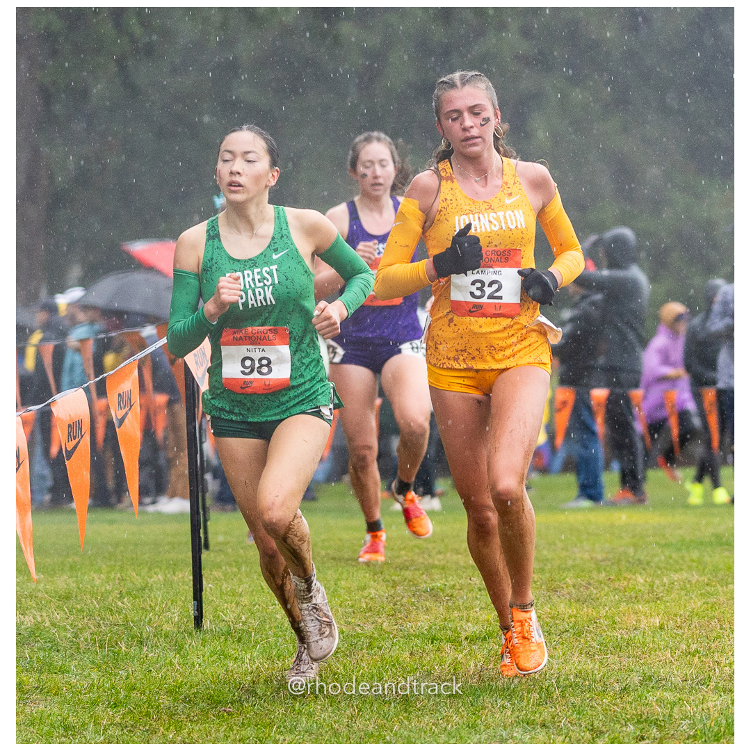 Reiko NITTA Forest Park #98 • Yr: SR, Jayna LAMPING Johnston #32 • Yr: JR - 2024 Nike Cross Country National Championships at Glendoveer Go…