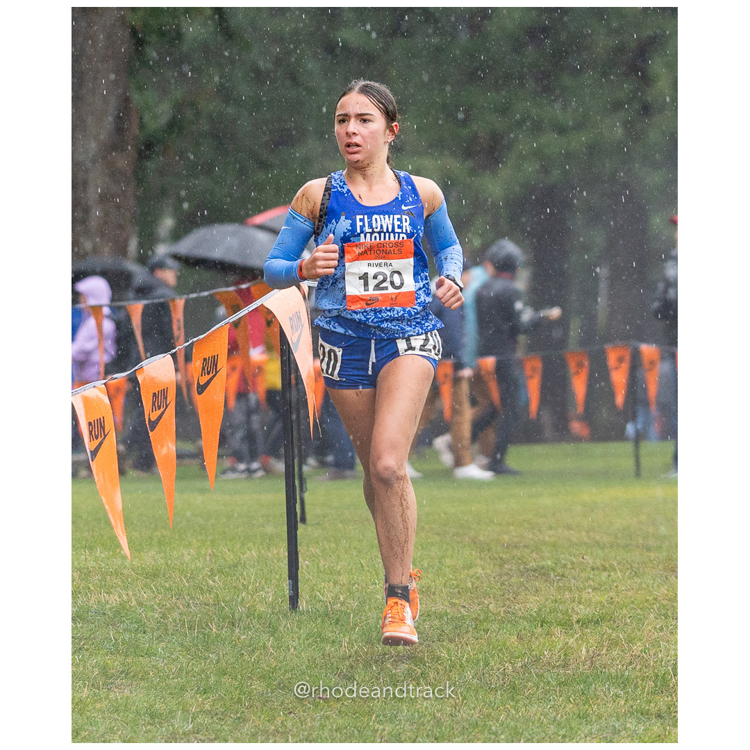 Eliana RIVERA Flower Mound #120 • Yr: SO - 2024 Nike Cross Country National Championships at Glendoveer Golf Club in Portland, Oregon on De…
