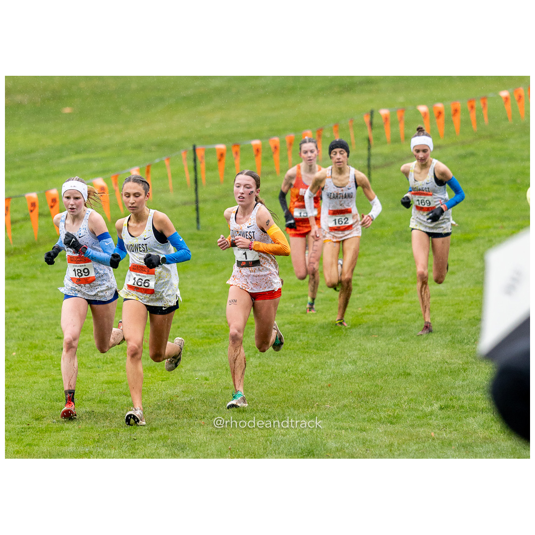 Elizabeth LEACHMAN South-4 #189 • Yr: JR, Victoria GARCES Midwest-1 #166 • Yr: SR, Addy RITZENHEIN Southwest-1 #1 • Yr: JR - 2024 Nike Cros…