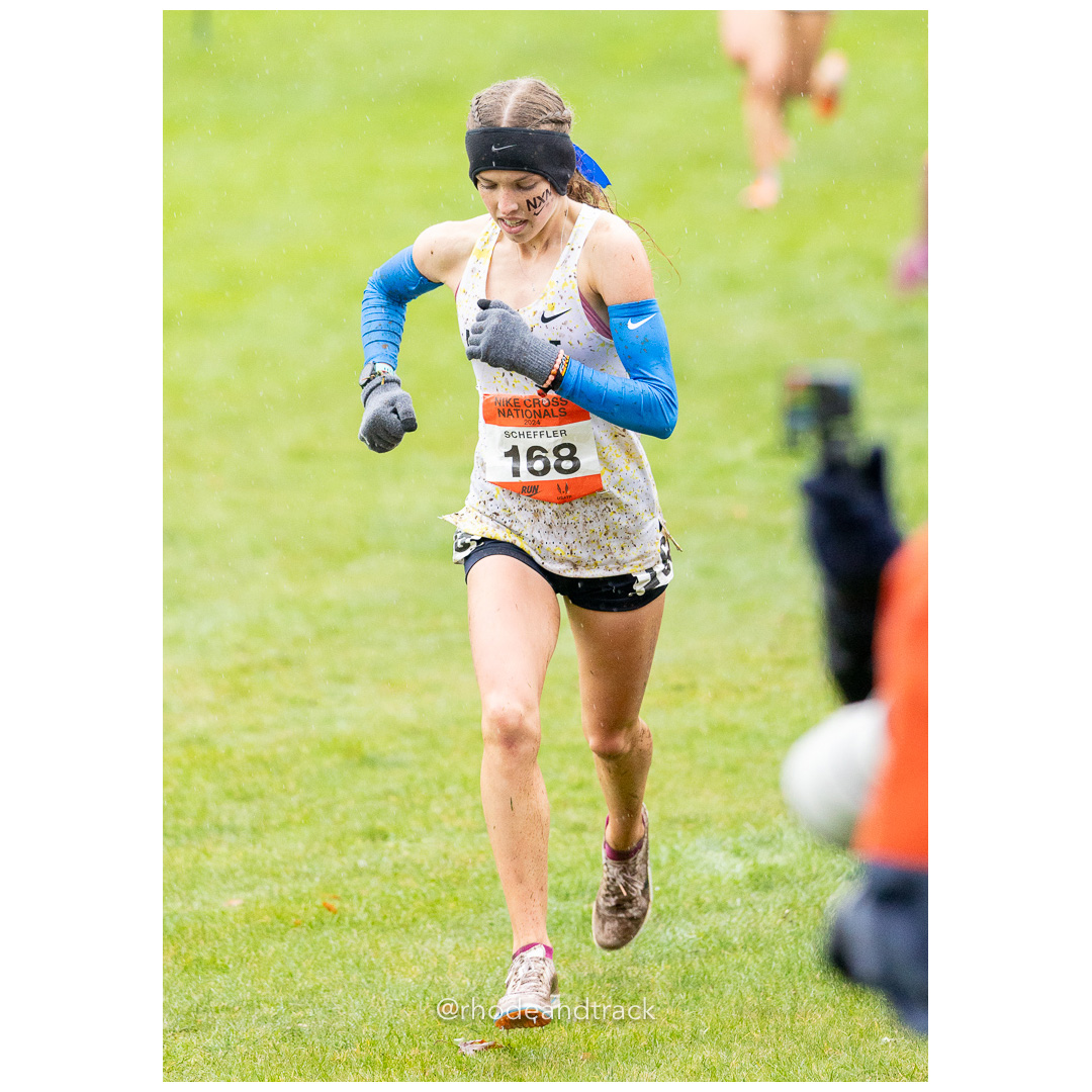 Dani SCHEFFLER Midwest-3 #168 • Yr: SR - 2024 Nike Cross Country National Championships at Glendoveer Golf Club in Portland, Oregon on Dece…