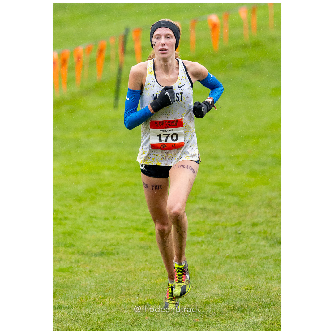 Mallory WELLER Midwest-5 #170 • Yr: JR - 2024 Nike Cross Country National Championships at Glendoveer Golf Club in Portland, Oregon on Dece…