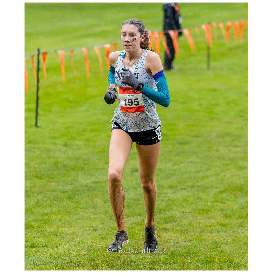 Elaina PIERCE Southeast-5 #195 • Yr: JR - 2024 Nike Cross Country National Championships at Glendoveer Golf Club in Portland, Oregon on Dec…