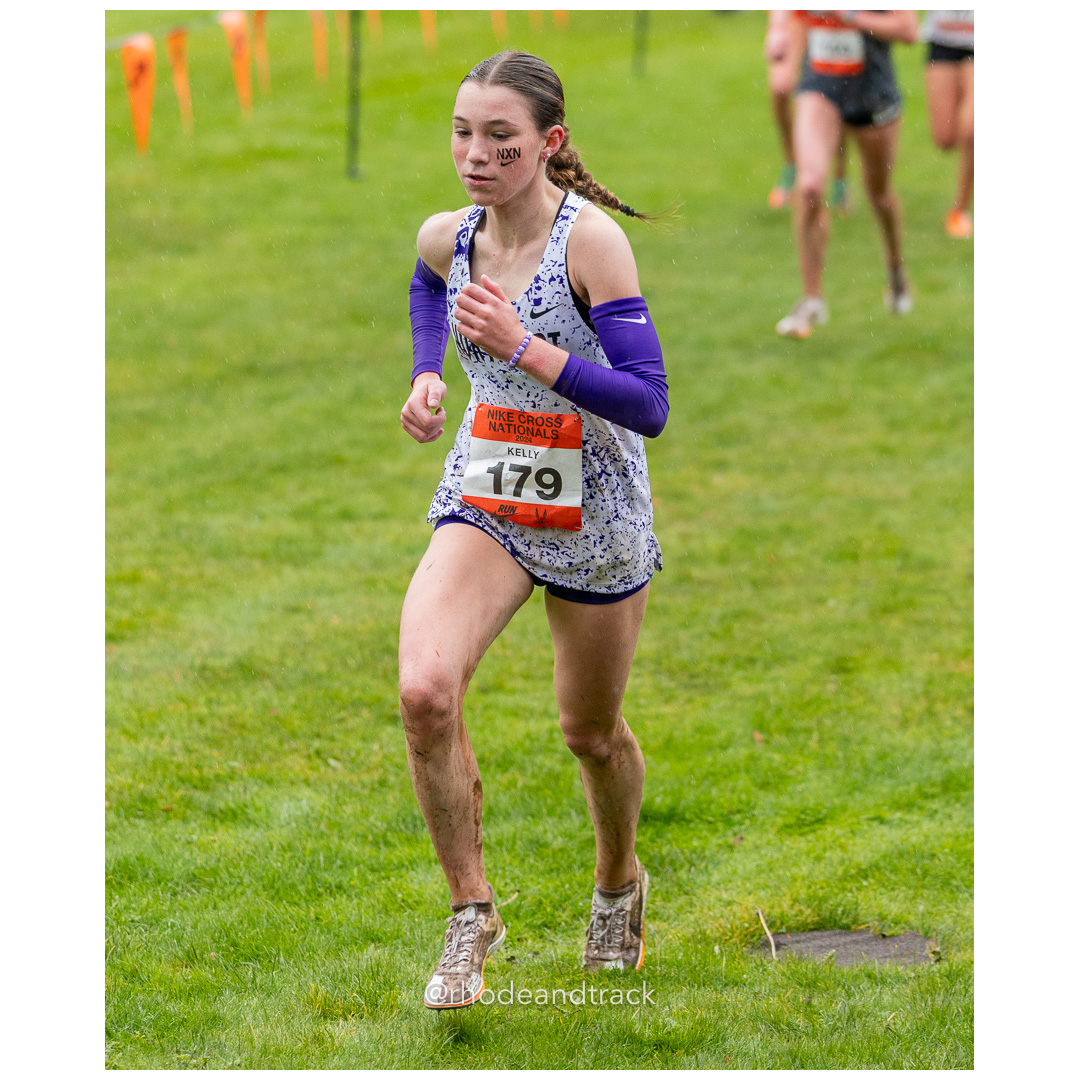 Julia KELLY Northeast-4 #179 • Yr: FR - 2024 Nike Cross Country National Championships at Glendoveer Golf Club in Portland, Oregon on Decem…