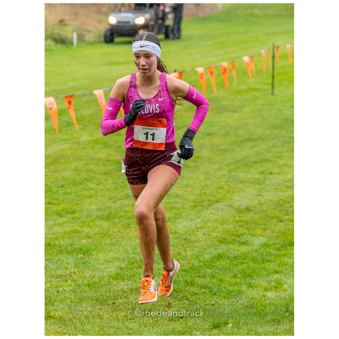 Sierra CORNETT Clovis #11 • Yr: SR - 2024 Nike Cross Country National Championships at Glendoveer Golf Club in Portland, Oregon on December…