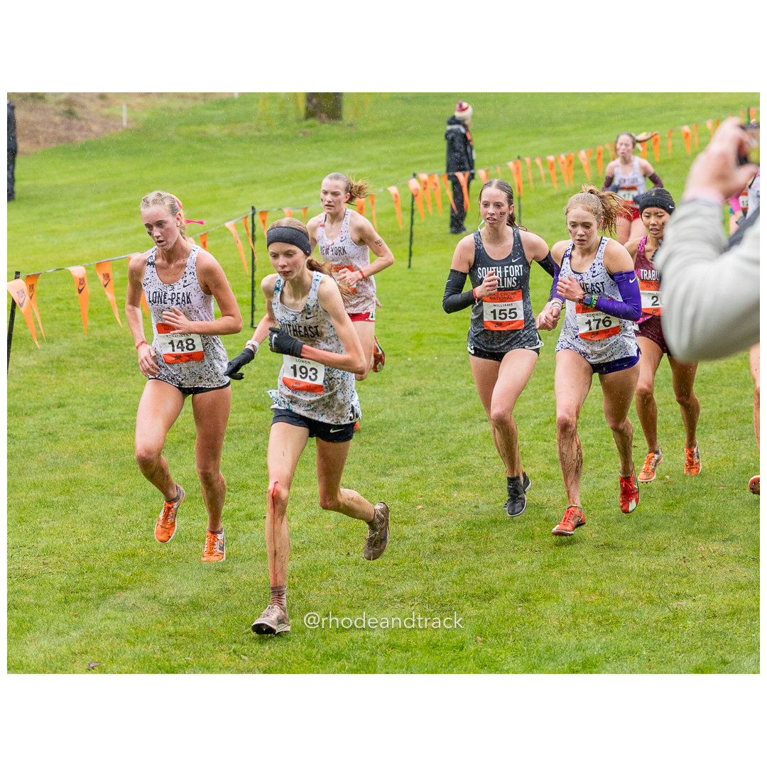 Paityn ROHATINSKY Lone Peak #148 • Yr: SO, Averi LOWEN Southeast-3 #193 • Yr: SO - 2024 Nike Cross Country National Championships at Glendo…