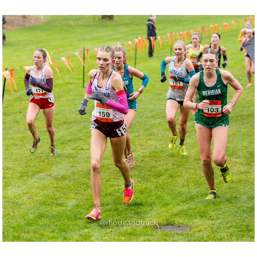 Abigail ERRINGTON California-4 #159 • Yr: SR, Hallie HEEMEYER Meridian #103 • Yr: JR - 2024 Nike Cross Country National Championships at Gl…