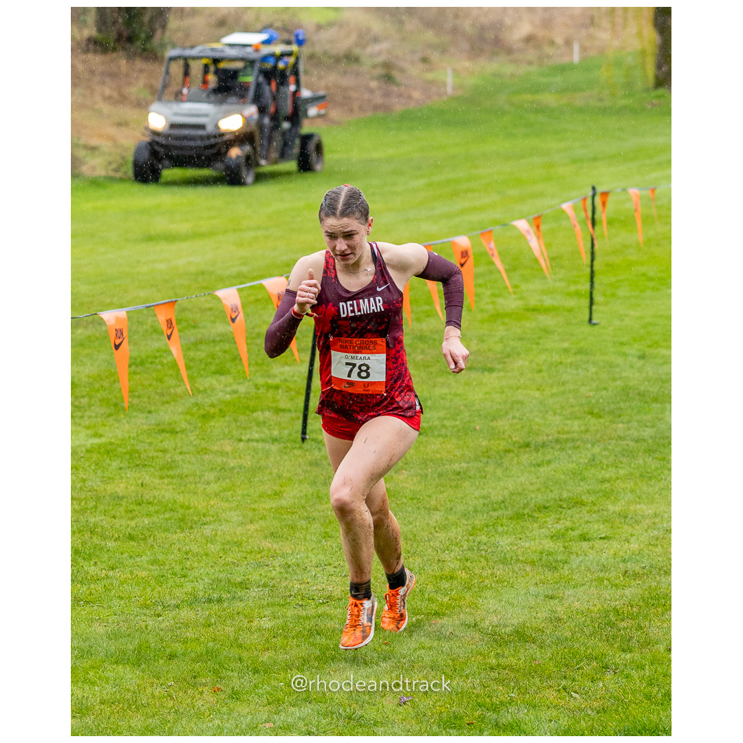 Charlotte O'MEARA Delmar #78 • Yr: SR - 2024 Nike Cross Country National Championships at Glendoveer Golf Club in Portland, Oregon on Decem…