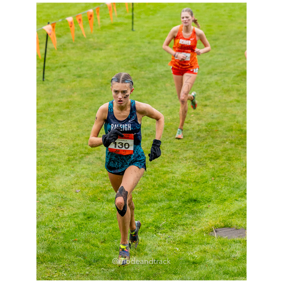 Addy MITCHELL Raleigh #130 • Yr: SR - 2024 Nike Cross Country National Championships at Glendoveer Golf Club in Portland, Oregon on Decembe…