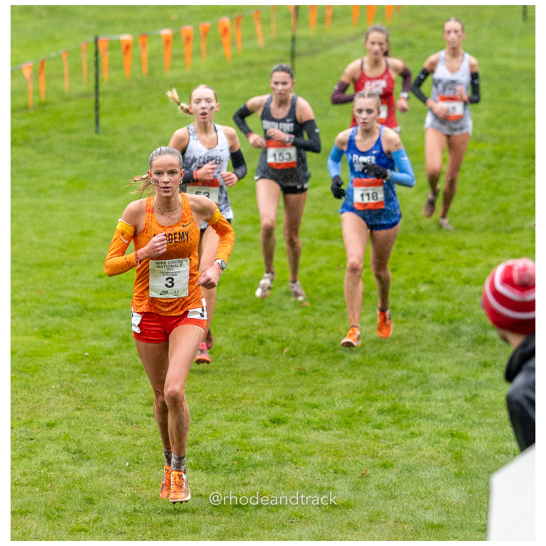 Olivia CHURA Academy #3 • Yr: SR - 2024 Nike Cross Country National Championships at Glendoveer Golf Club in Portland, Oregon on December 7…