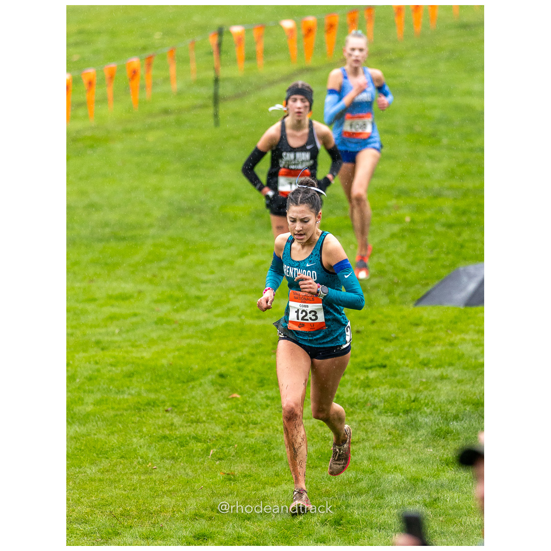 Abi COBB Brentwood #123 • Yr: SR - 2024 Nike Cross Country National Championships at Glendoveer Golf Club in Portland, Oregon on December 7…