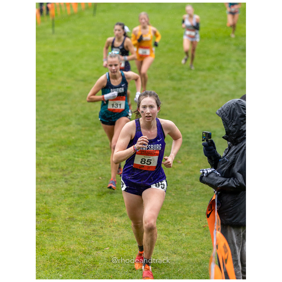 Annalise WOOD Hinesburg #85 • Yr: SR - 2024 Nike Cross Country National Championships at Glendoveer Golf Club in Portland, Oregon on Decemb…