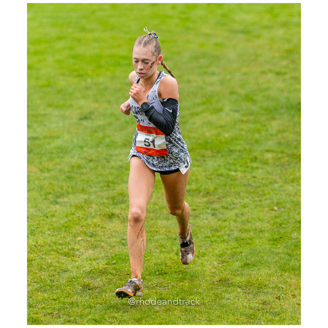 Katy DASCOLI Carmel #51 • Yr: SR - 2024 Nike Cross Country National Championships at Glendoveer Golf Club in Portland, Oregon on December 7…
