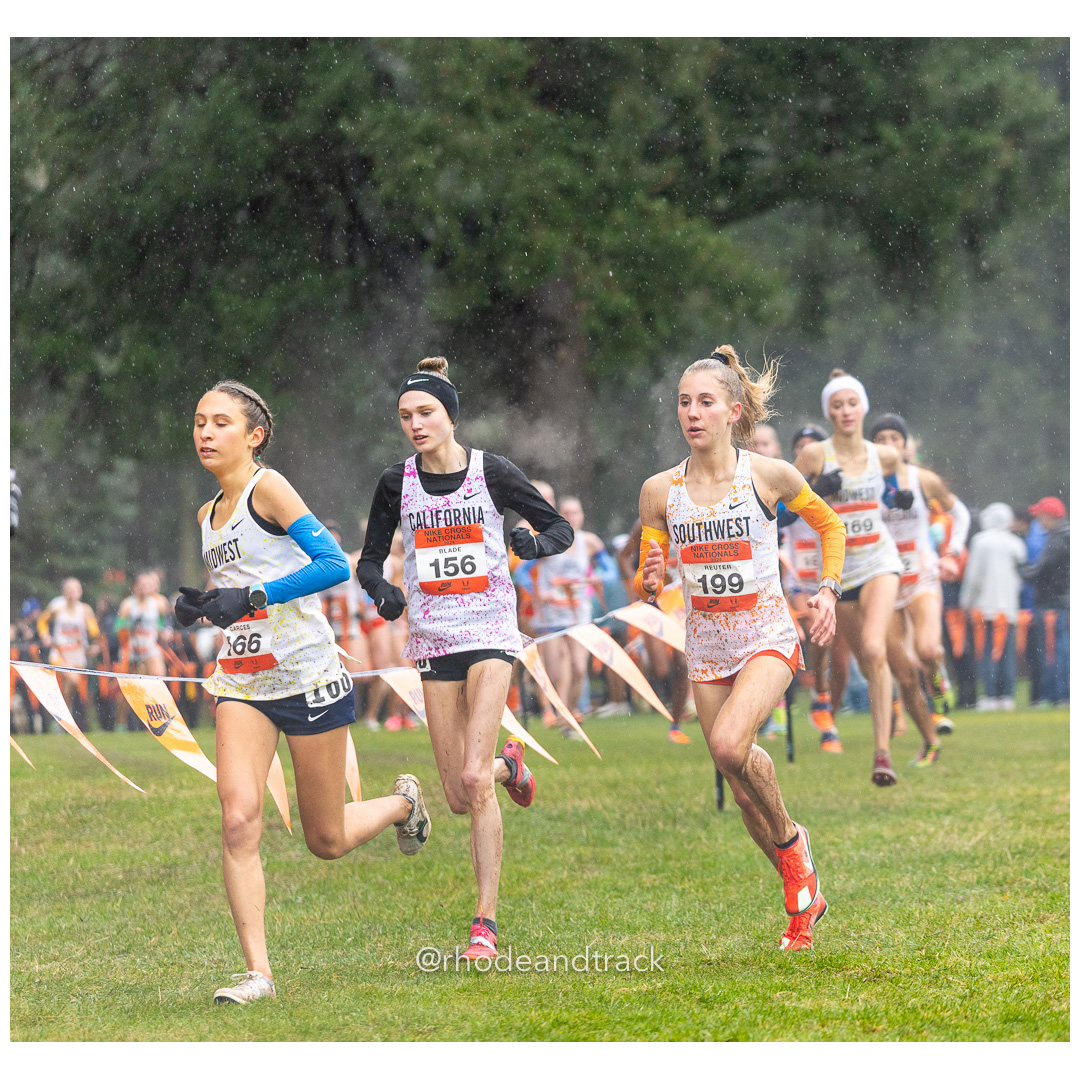 Victoria GARCES Midwest-1 #166 • Yr: SR, Rylee BLADE California-1 #156 • Yr: SR, Delaney REUTER Southwest-5 #199 • Yr: SO - 2024 Nike Cross Country National Championships at Glendoveer Golf Club in Portland, Oregon on December 7, 2024 File: ./dir-girls/241207-nike-cross-nationals-nxn-portland-oregon-december-7-2024-38-296A4529.jpg Victoria GARCES Midwest-1 #166 • Yr: SR, Rylee BLADE California-1 #156 • Yr: SR, Delaney REUTER Southwest-5 #199 • Yr: SO - 2024 Nike Cross…